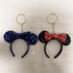 キーチェーン　キーホルダー　ミニーちゃん　チャーム　カチューシャ　ディズニー
