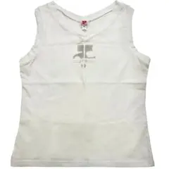 Courreges ビンテージ タンクトップ ノースリーブトップス ホワイトのサムネイル