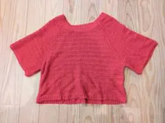 赤 半袖ニット Mサイズ