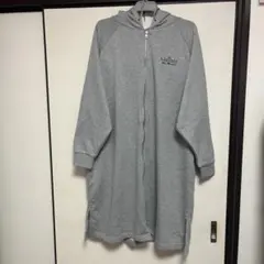 ロデオクラウンズ　グレー ロング丈パーカーフルジップフーディフリーサイズ