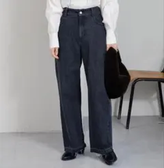 カスタネ ハイウエストストレートデニム