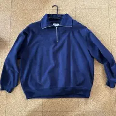 MONO-MART ネイビー ハーフジップ プルオーバー