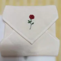 今治タオルハンカチ薔薇刺繍