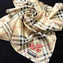 未使用 BURBERRY LONDON 大判シルクスカーフ 58x58cm - メルカリ