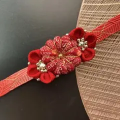 つまみ細工帯飾り339 帯留め 髪飾り 成人式 卒業式 七五三 浴衣
