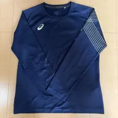 【タイムセール 】asics ネイビー 長袖シャツ Mサイズ