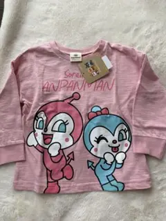 新品タグ付きアンパンマン 長袖Tシャツ 95サイズ ピンク