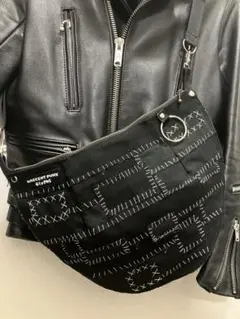 GlyPhS punkrockクラストパッチワーク トート バッグバムフラップ付