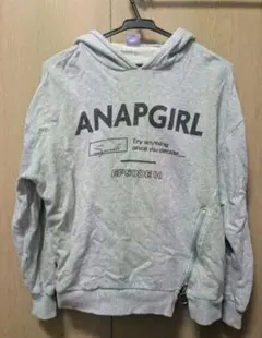 ANAPGIRL グレー フード付きパーカー