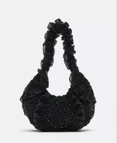 新品未使用タグ付き ZARA ビーズショルダーバッグ