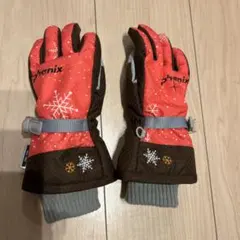 phenix スキーグローブ Sサイズ 赤茶色
