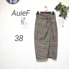 12191 AuieF チェック柄ロングスカート サイズ38 カジュアルのサムネイル