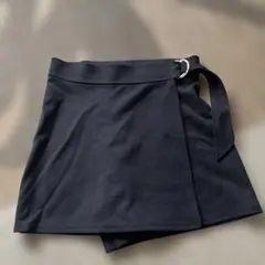 H&M 黒 ラップスタイル ミニスカート