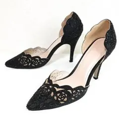 【美品】GRACE CONTINENTAL パンプス ブラック 23.5cmのサムネイル