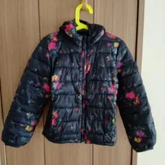 GAP　120 花柄ダウンコート　ネイビー