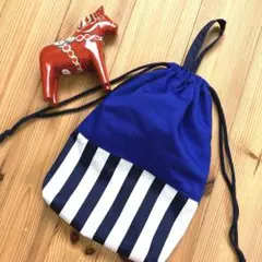 ★ハンドメイド　給食袋　 ループ付き巾着