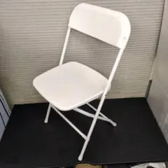☆無印良品　スチールパイプ折りたたみチェア　白
