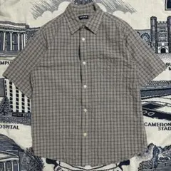 old uniqlo シアサッカーシャツ　シティーボーイ　ストリート　スケーター