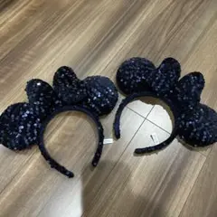 黒いミッキー耳カチューシャ 2個セット