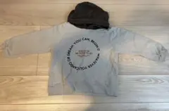 フード付きトレーナー グレー/黒