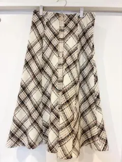 anysis　ツイード チェック フレアスカート