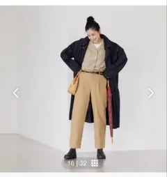 【北欧暮らしの道具店】撥水素材のテーパードパンツ　キャメル