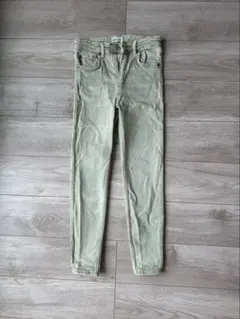 ZARA ライトグリーン スキニーデニム EU 34