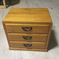 小物入れ　3段　引き出し　昭和レトロ　木製　引き出し