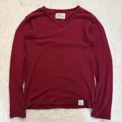 archive y2k thermal vneck wine redのサムネイル