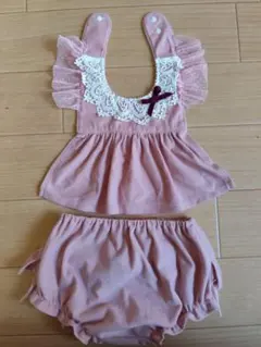 leapepe エプロンブルマセット　ピンク　フリル　リボン