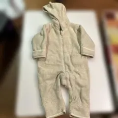 クリーム色 フリースロンパース 13M ②
