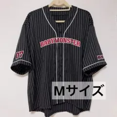 Mサイズ】 公式 ベビモン ベースボールシャツ BLACK 黒 - メルカリ
