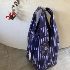 MAISON BLANCHE ネイビー花柄ショルダーバッグ