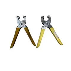 ハトメパンチ 金属製 イエロー　2本セット