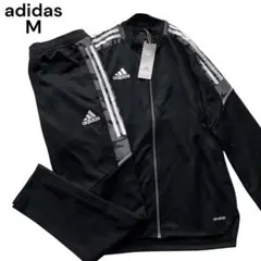 新品未使用タグ付✨アディダス トラックスーツ ジャージ上下セットアップ 黒 M
