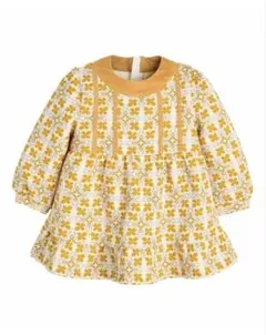 moimoln黄色花柄ワンピース（モイモルンサイズで100cm）