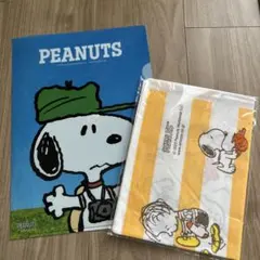 PEANUTS スヌーピークリアファイルと手ぬぐい2点セット