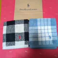 新品　ラルフローレン　ウォッシュタオル2枚セット