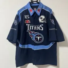 美品　NFL Tennessee Titans 刺繍　半袖シャツ　高級　XL