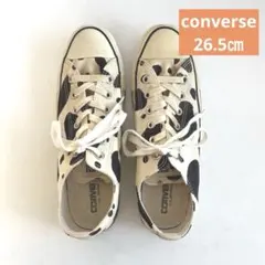 6049◆CONVERSE ALL STAR 白黒牛柄スニーカー26.5㎝