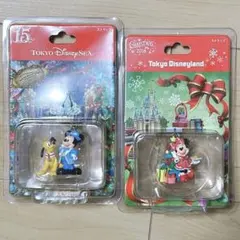 東京ディズニーシー15周年＆クリスマス2016ストラップセット　ミッキー　ミニー
