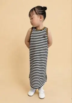 NUA ボーダー ノースリーブ ワンピース