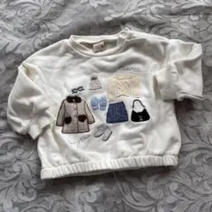 petit main ホワイト スウェット 80