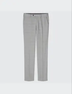 UNIQLO 感動パンツ　スラックス グレー チェック柄 ウエスト79cm