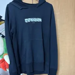 EXPANSION フード付きパーカー 黒