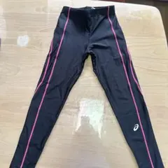 asics アシックス スポーツタイツ ブラック ピンク
