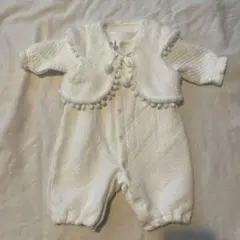 ホワイト ベスト付きロンパース セレモニードレス