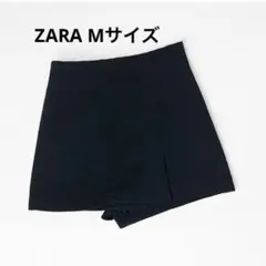 ブラック ミニスカート スコート　ZARA ショートパンツ　ザラ　黒　キュロット