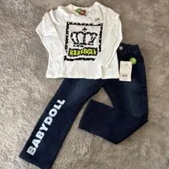 BABYDOLL長袖Tシャツ＆デニムパンツ