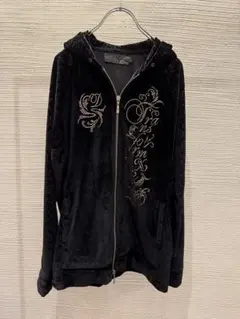 00s xfrm japanese label velor hoodie y2k
